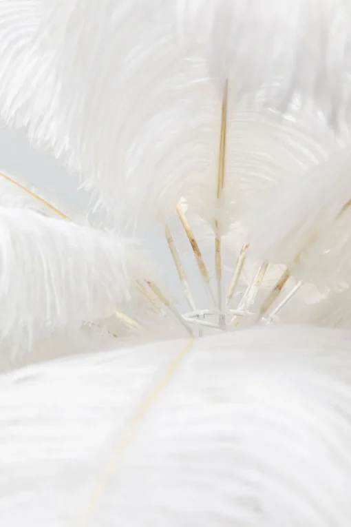 Tischleuchte Feather Palm Weiß 60cm