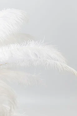 Tischleuchte Feather Palm Weiß 60cm