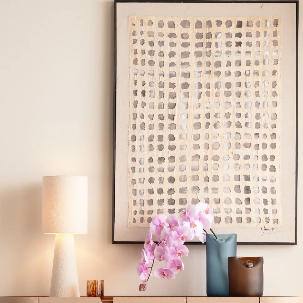 Tischleuchte Marleen Beige Boucle 60cm