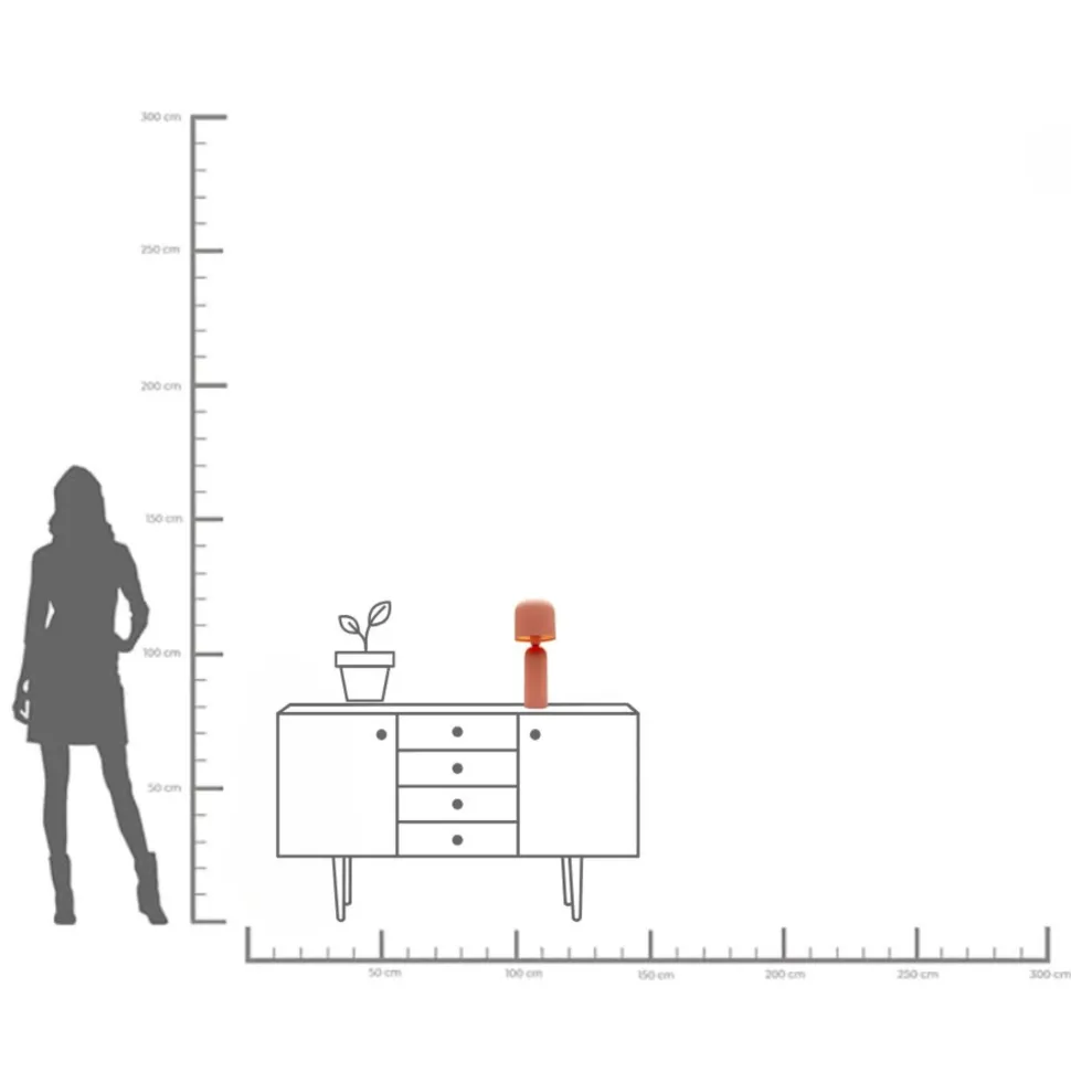 Tischleuchte Maya Rot 39cm