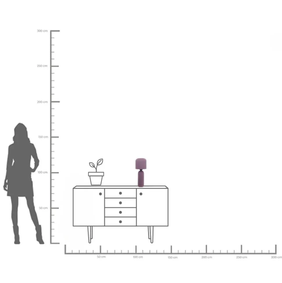 Tischleuchte Maya Violett 39cm