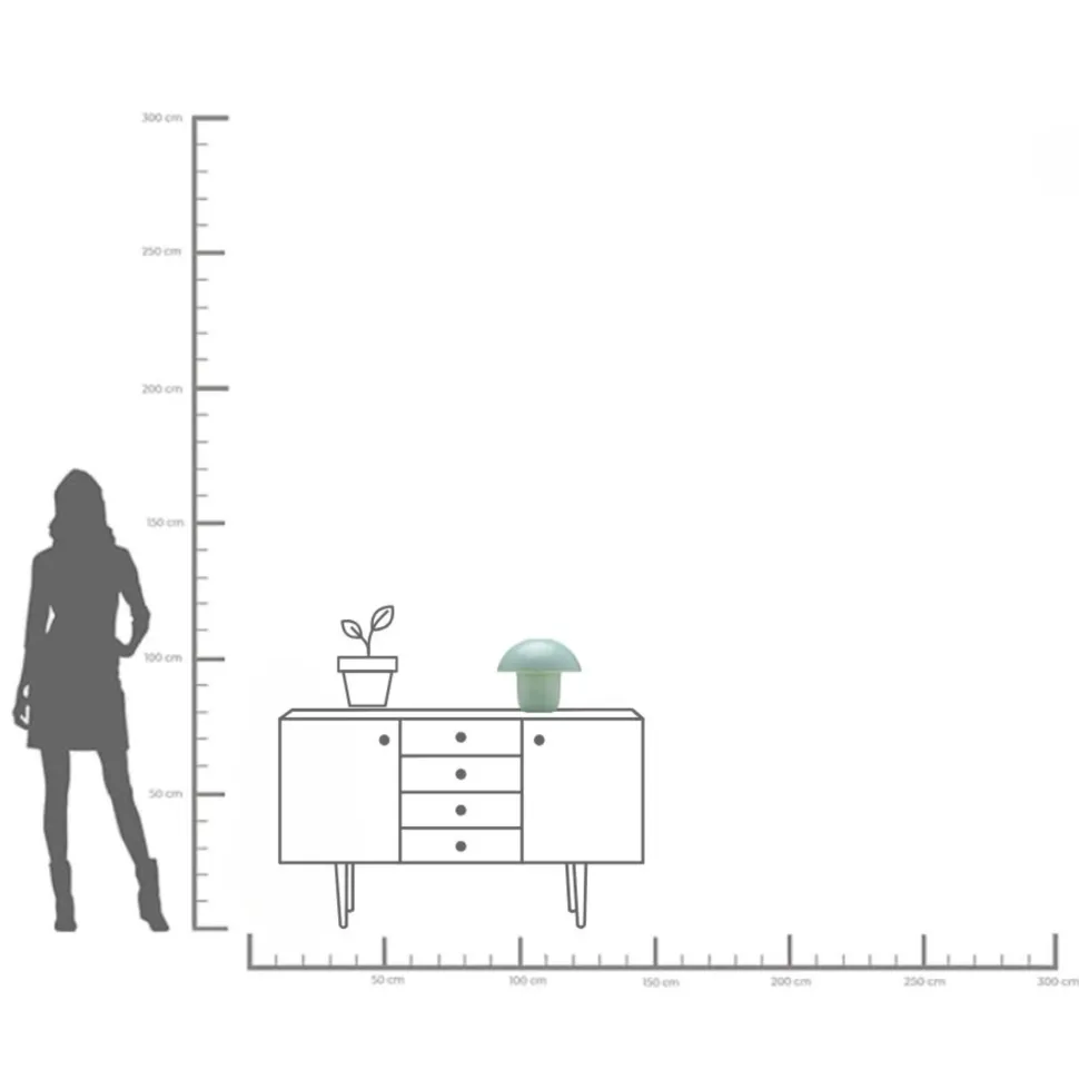 Tischleuchte Mushroom Mint 27cm