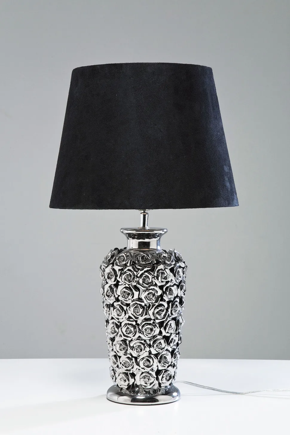 Tischleuchte Rose Silber 57cm