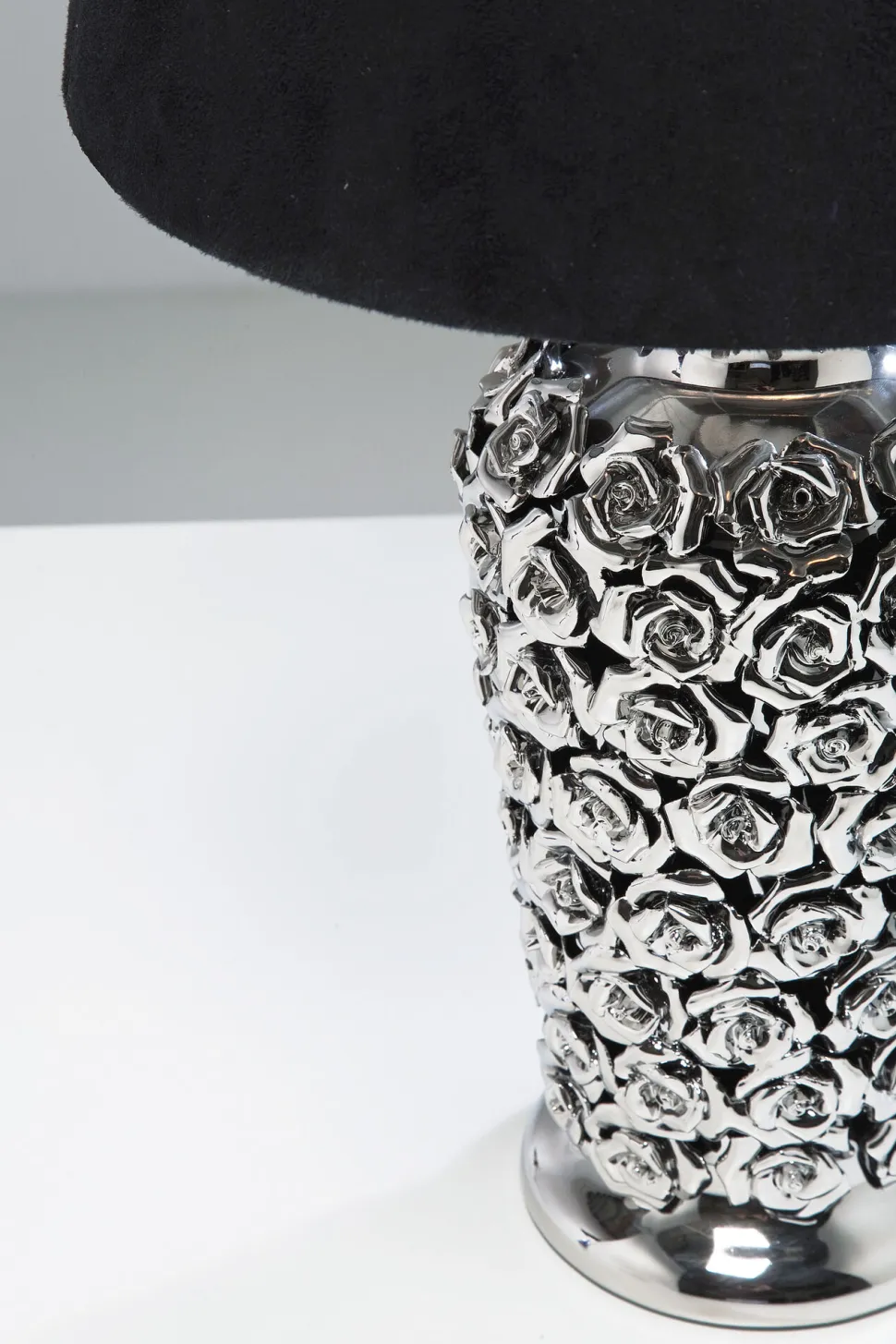 Tischleuchte Rose Silber 57cm