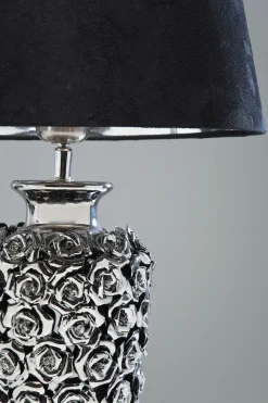 Tischleuchte Rose Silber 57cm