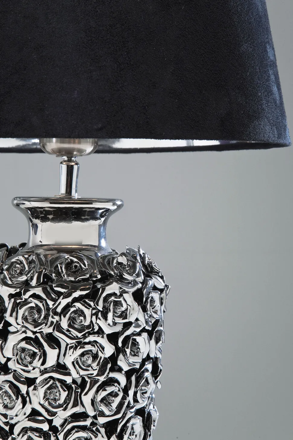 Tischleuchte Rose Silber 57cm