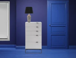 Tischleuchte Rose Silber 57cm