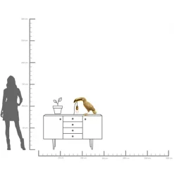 Tischleuchte Toucan Gold 42cm