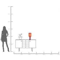 Tischleuchte Veccio Pink 42cm