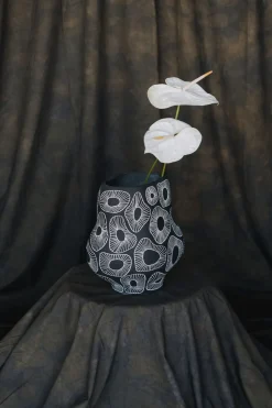 Vase Anemone Grau 33cm