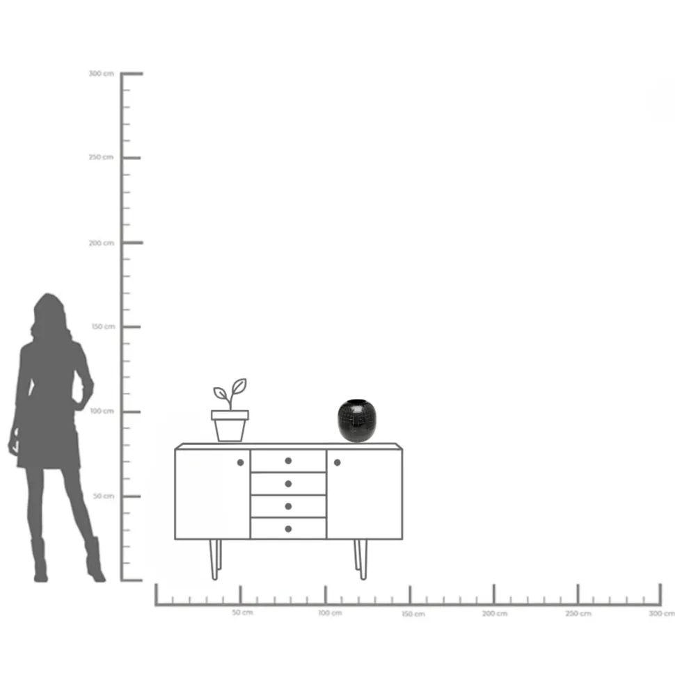 Vase Black Mesh 26cm