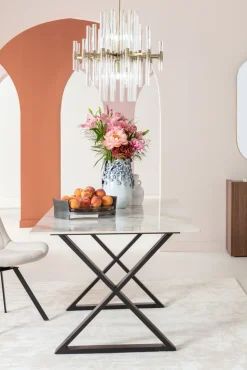 Vase Butterflies Lightblue 35cm