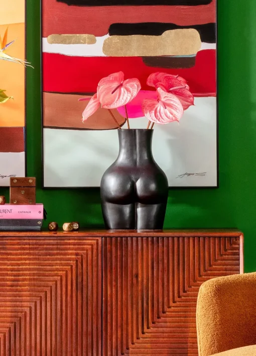 Vase Donna Schwarz 40cm