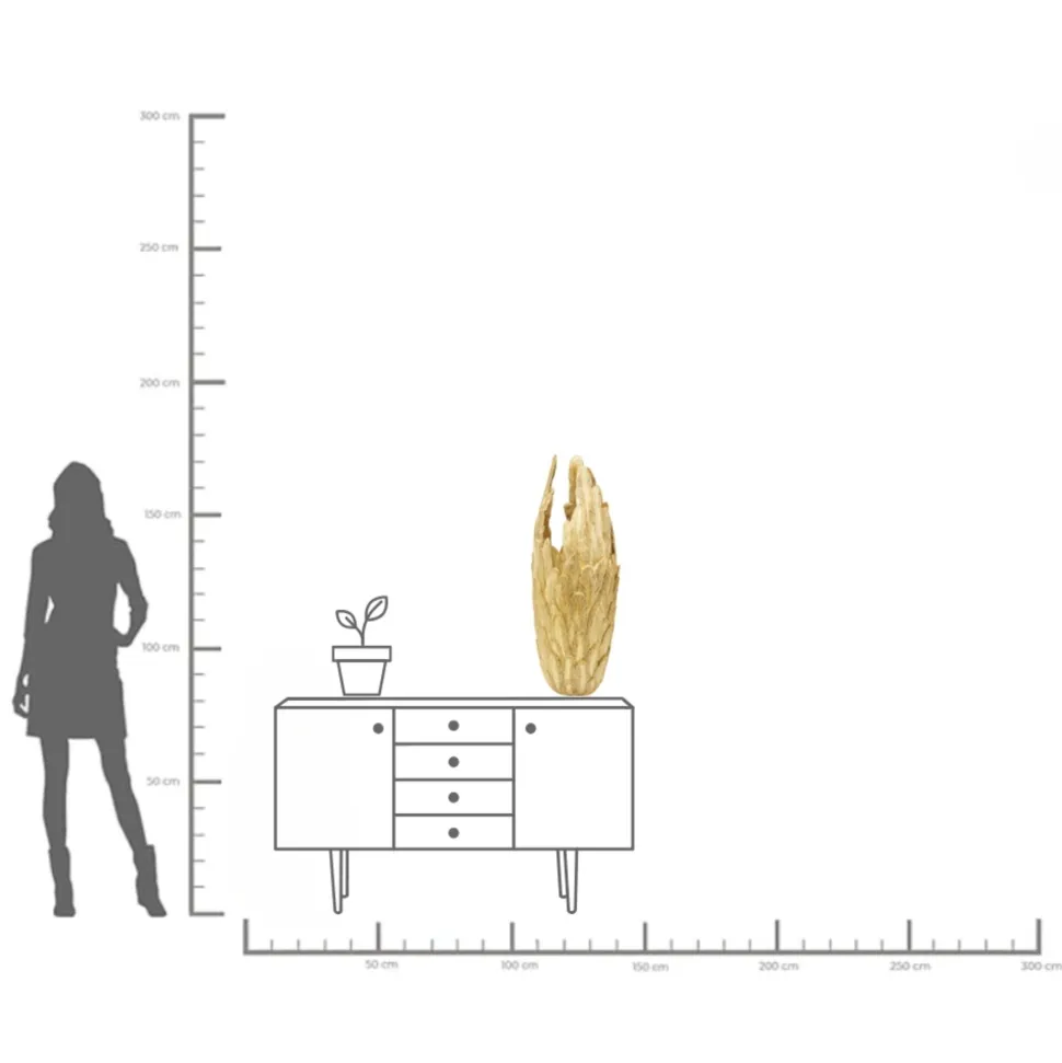 Vase Feathers Gold 91