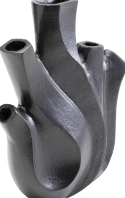 Vase Flame Schwarz 25cm