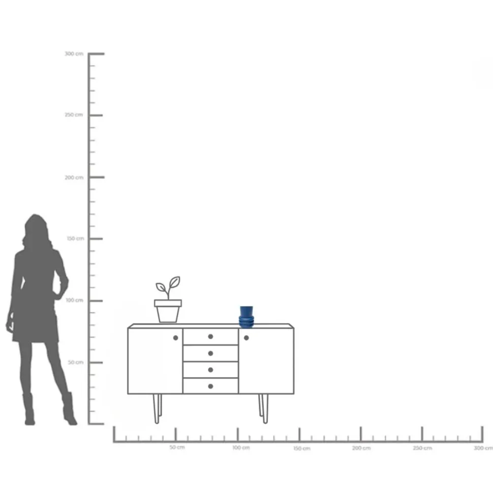 Vase Gina Trible Blau 17cm