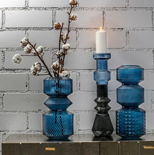 Vase Marvelous Duo Blau 42cm