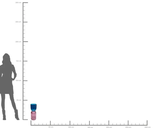 Vase Marvelous Duo Blau Lila 40cm