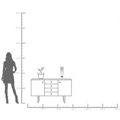 Vase Noble Ring Grau 40cm