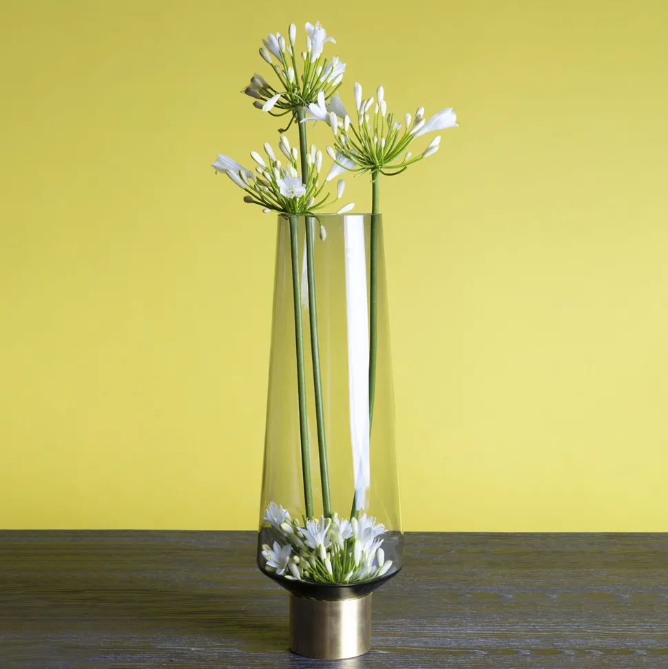 Vase Noble Ring Grau 40cm