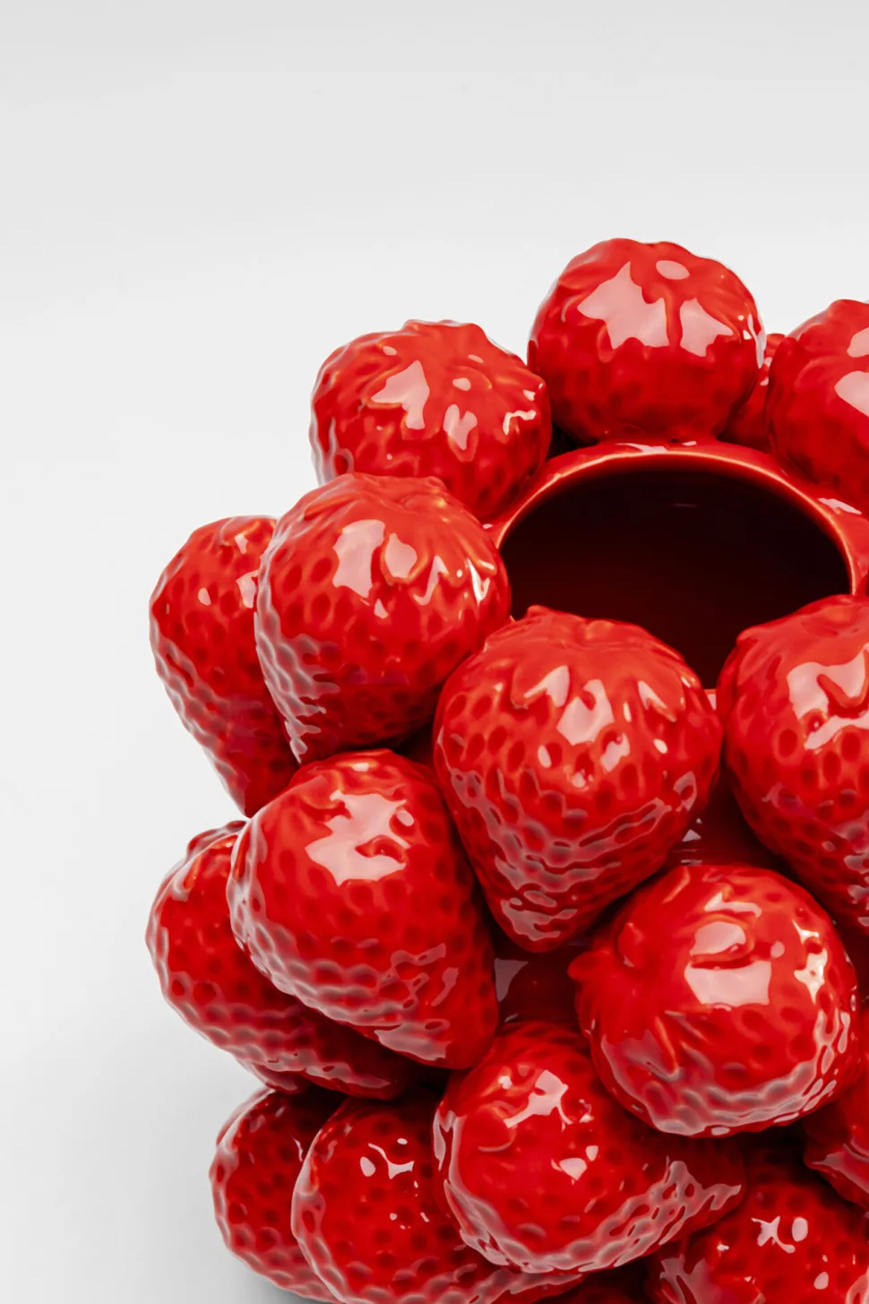 Vase Strawberries Rot 24cm