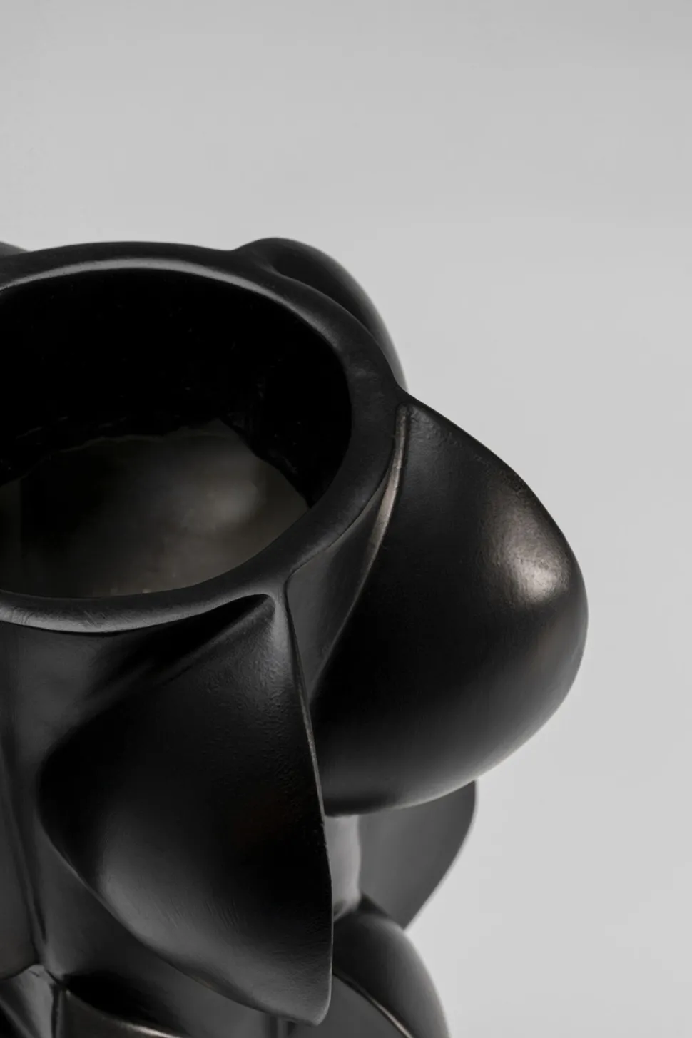 Vase Viento Schwarz 35cm