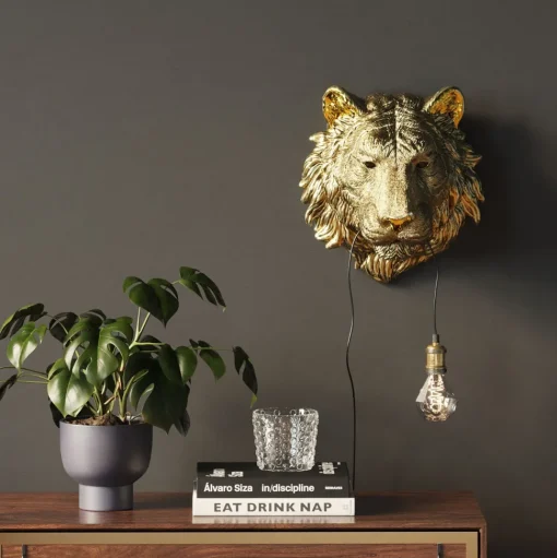 Wandleuchte Animal Tiger Head 34cm