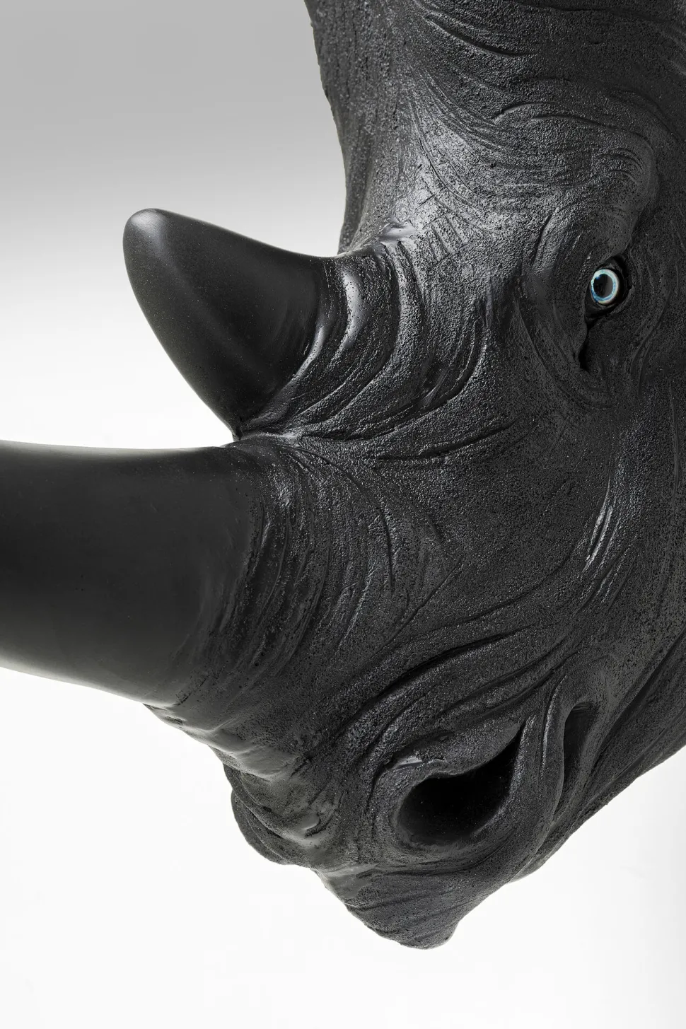 Wandobjekt Rhino Head Antique Schwarz 22x43cm