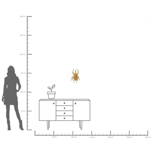 Wandschmuck Atlas Beetle Gold