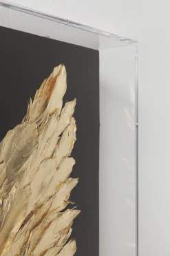Wandschmuck Wings Gold Black 120x120cm