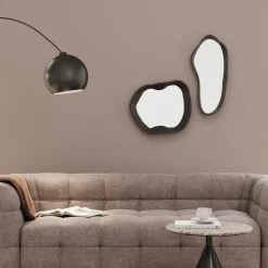 Wandspiegel Dynamic Schwarz 29x61cm