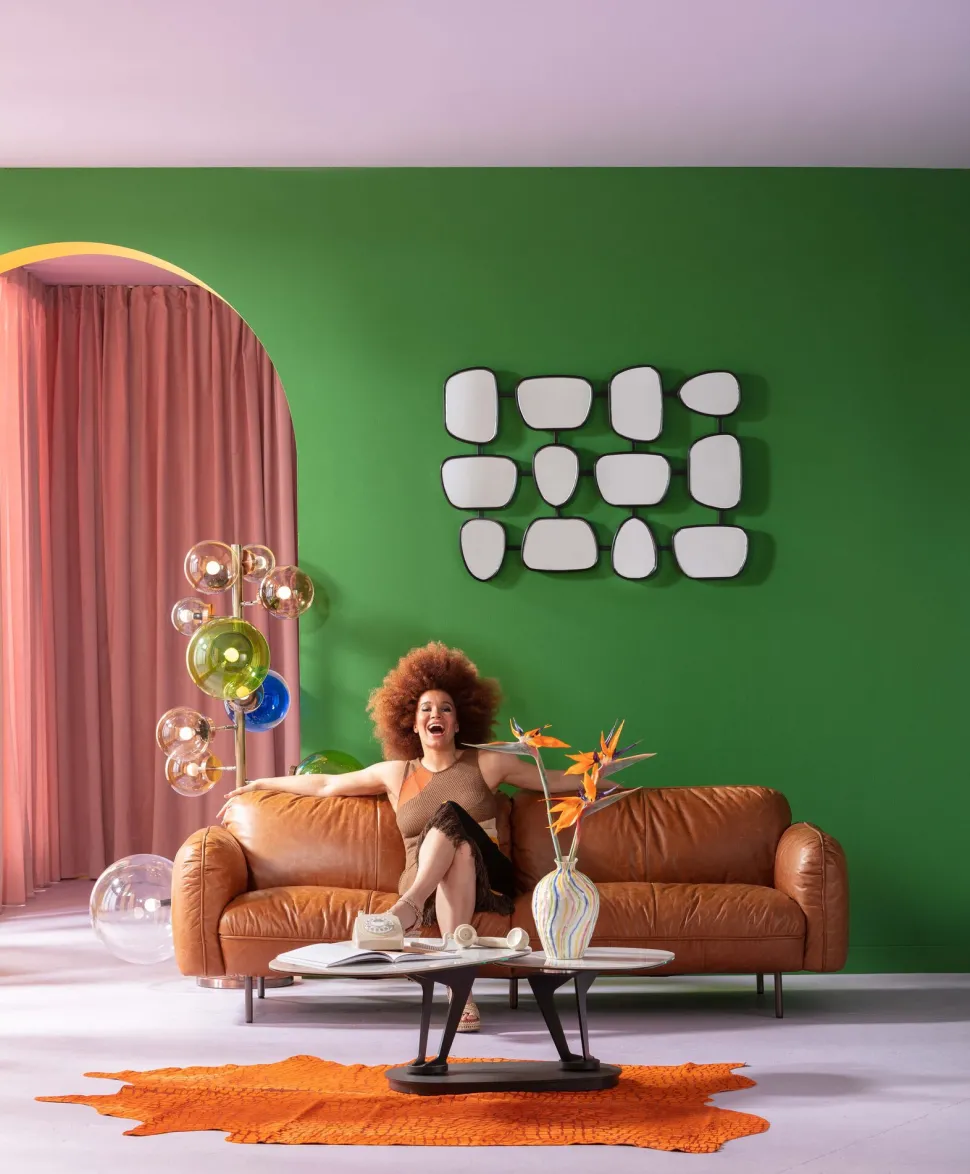 Wandspiegel Nastro Schwarz 80x114cm