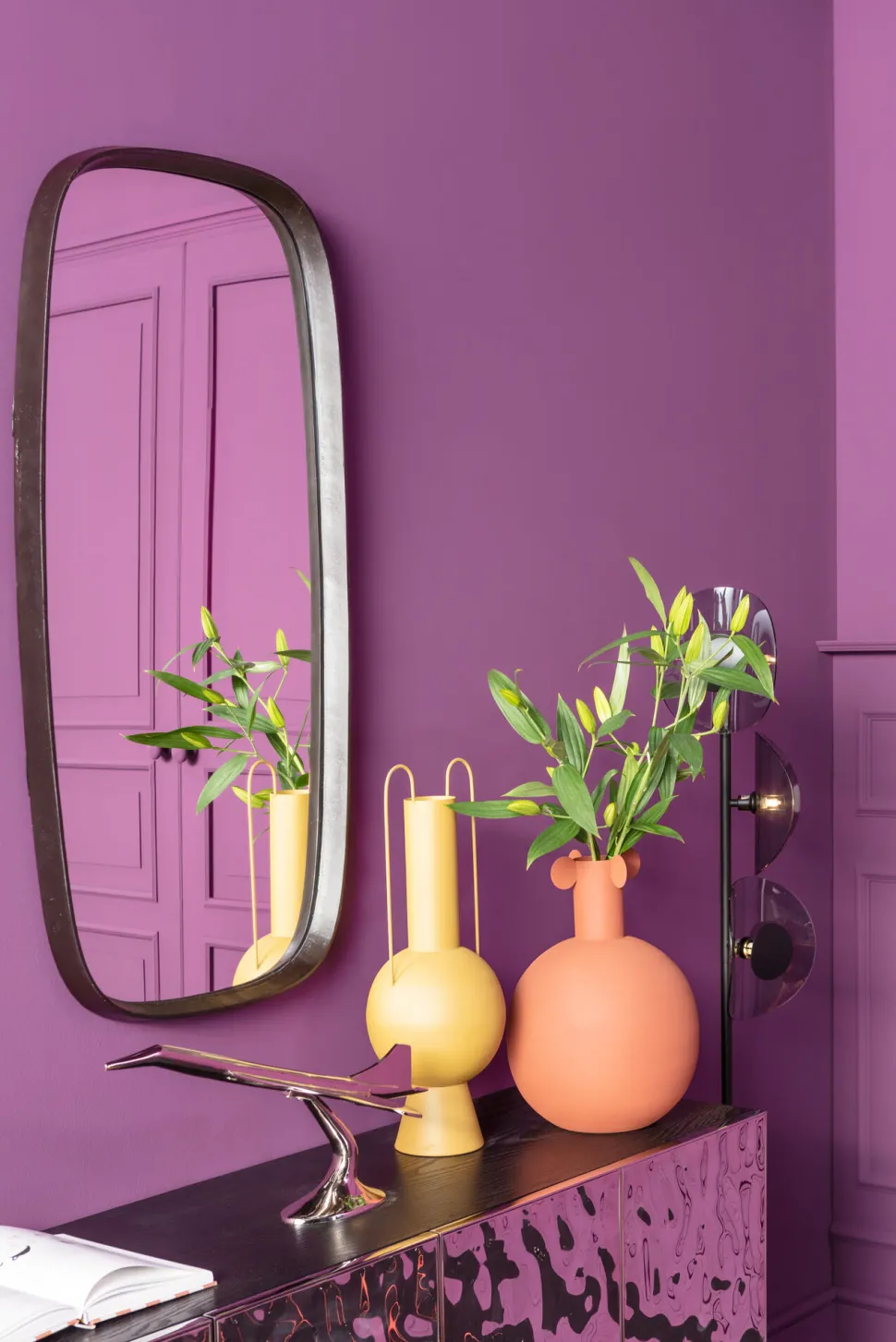 Wandspiegel Noomi Schwarz 122x58cm