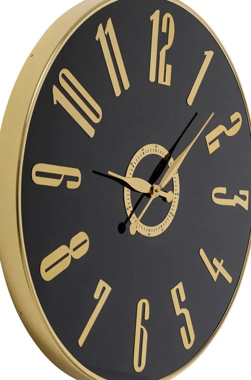 Wanduhr Casino Schwarz Ø76cm