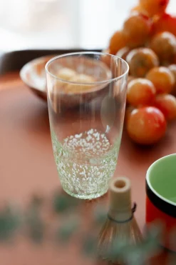 Wasserglas Confetti Grün 15 cm