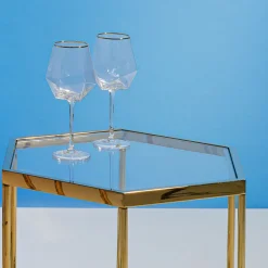 Weinglas Diamond Gold Rim