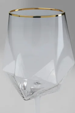 Weinglas Diamond Gold Rim