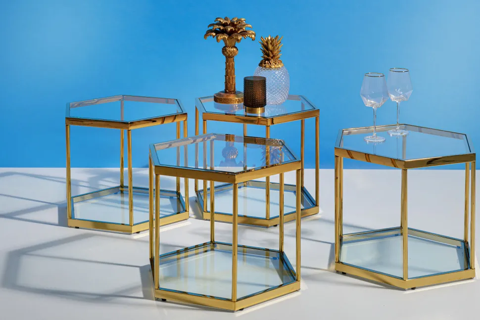 Weinglas Diamond Gold Rim