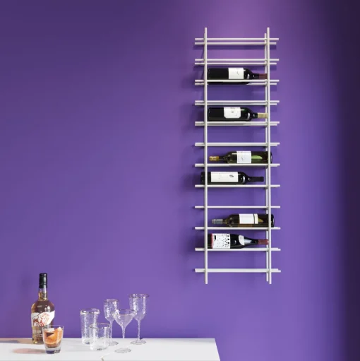 Weinregal Cape Town Hellgrau 45x136cm