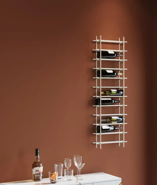 Weinregal Cape Town Hellgrau 45x136cm