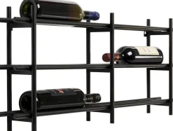 Weinregal Cape Town Schwarz 80x34cm