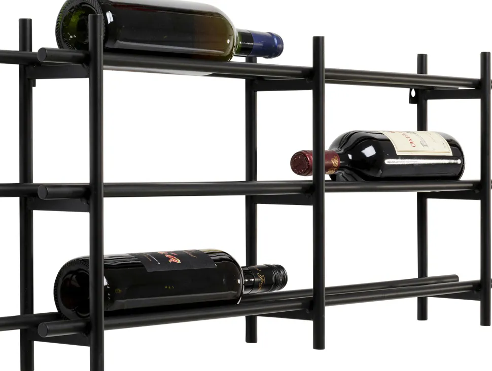 Weinregal Cape Town Schwarz 80x34cm