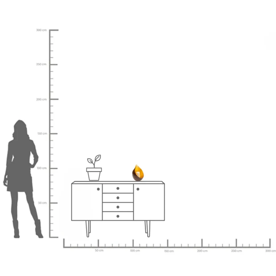 Windlicht Uovo Drop 24cm